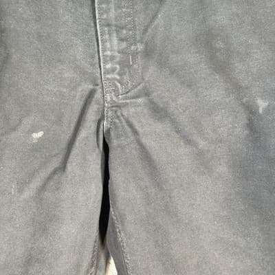 Carhartt Pants Mens 36x34 Black B11 Washed Duck Work Dungaree Carpenter Canvas - Thumbnail 3