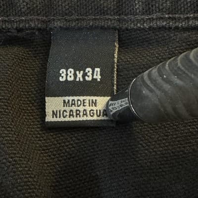 Carhartt Pants Mens 36x34 Black B11 Washed Duck Work Dungaree Carpenter Canvas - Thumbnail 6