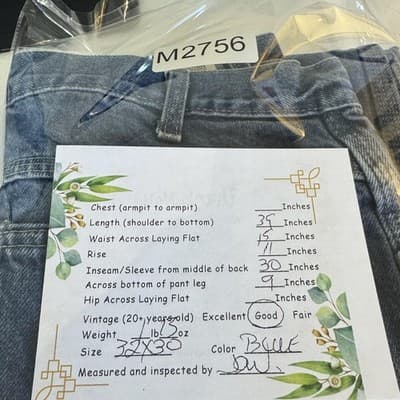 Dickies Carpenter Jeans Mens 36x30 Blue Workwear Utility W918 100% Cotton Denim - Thumbnail 8