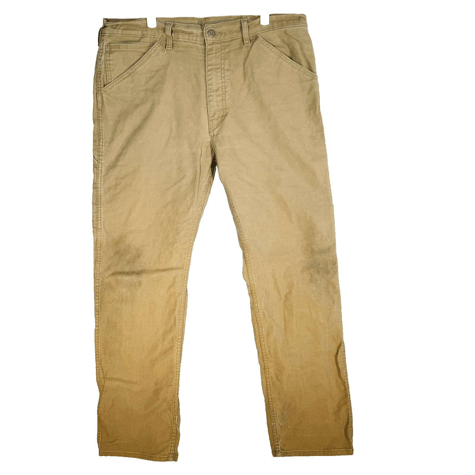 Levi's Pants Mens 38x33 Brown Carpenter Slim Taper Canvas Stretch Workwear - Image 1