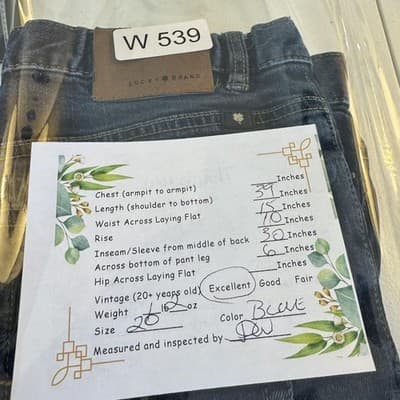 Lucky Brand Jeans Womens 20 Blue Authentic Skinny Stretch Denim Whiskered Plus - Thumbnail 11