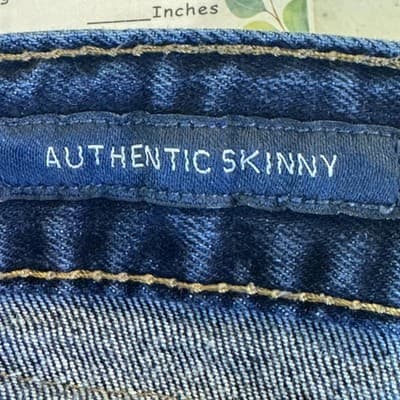 Lucky Brand Jeans Womens 20 Blue Authentic Skinny Stretch Denim Whiskered Plus - Thumbnail 4