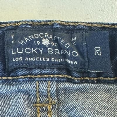 Lucky Brand Jeans Womens 20 Blue Authentic Skinny Stretch Denim Whiskered Plus - Thumbnail 5