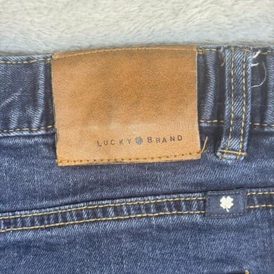 Lucky Brand Jeans Womens 20 Blue Authentic Skinny Stretch Denim Whiskered Plus - Thumbnail 3
