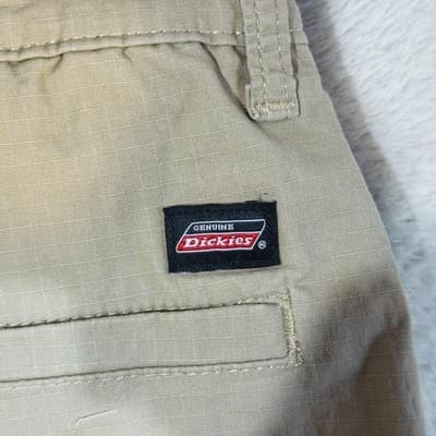 Dickies Shorts Mens 40 Beige Chino Flat Front Stretch Cotton Spandex 12 Inseam - Thumbnail 3