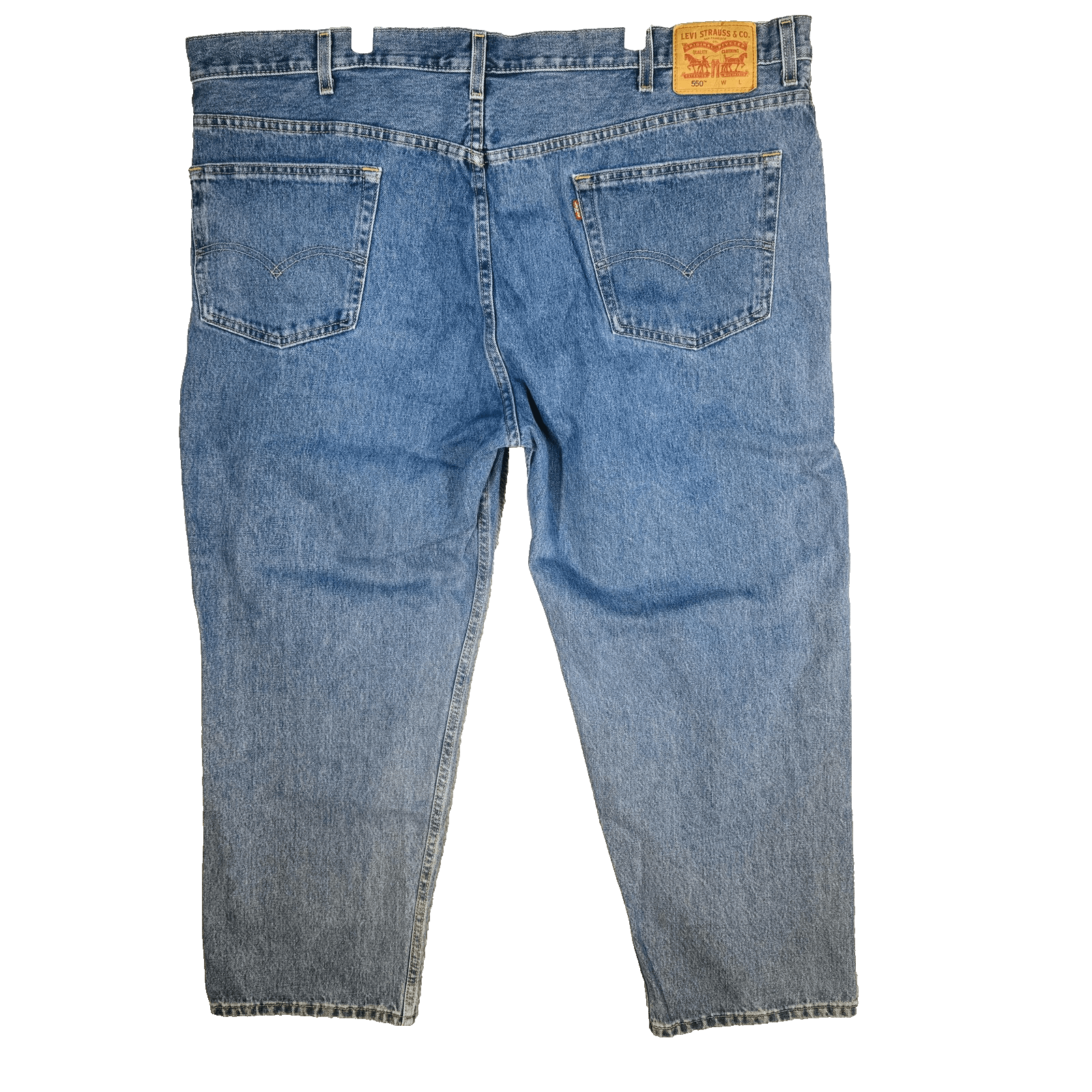 Levis 550 Jeans Mens 48x29 Blue Medium Wash Relaxed Tapered Denim Mid Rise - Thumbnail 2