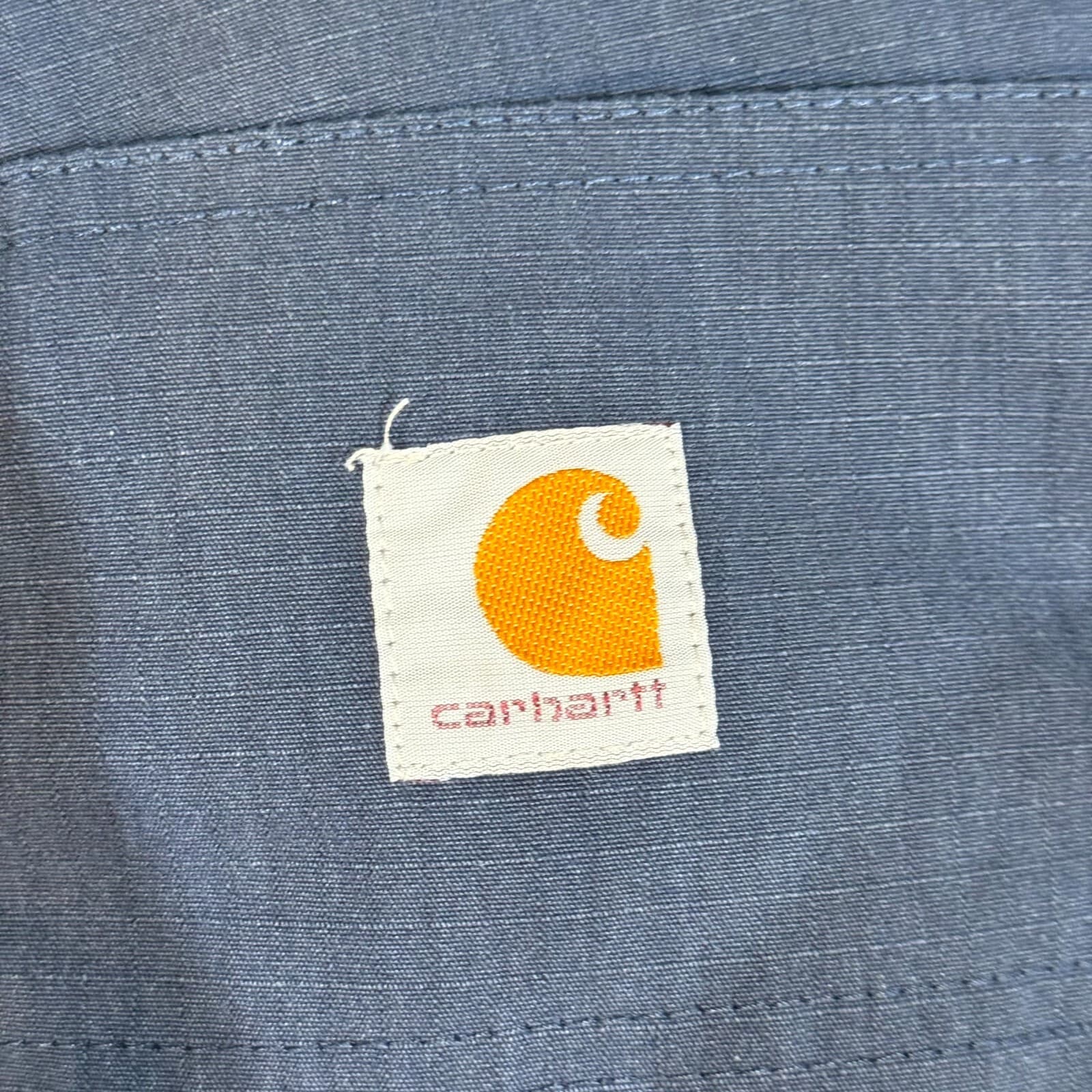 Carhartt Mens Workwear Pants 34 X 29 Navy Mid-Rise Relaxed Fit Straight M2036 - Thumbnail 4