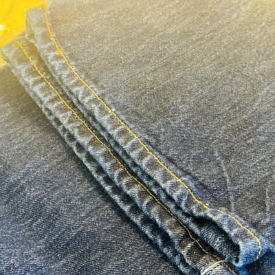 Vintage Levis 501 Jeans Mens 42x32 Blue Dark Wash Button Fly Straight Leg Denim - Thumbnail 8