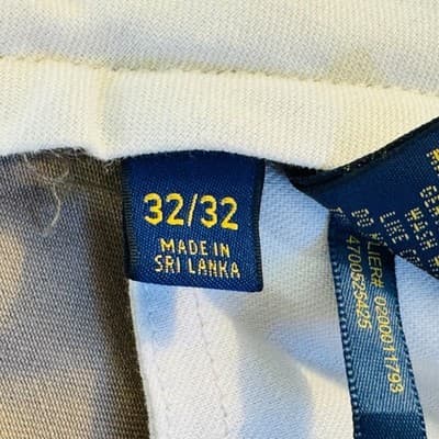 Polo Ralph Lauren Khakis Mens 32x32 Beige Cotton Flat Front Chino Pants - Thumbnail 5