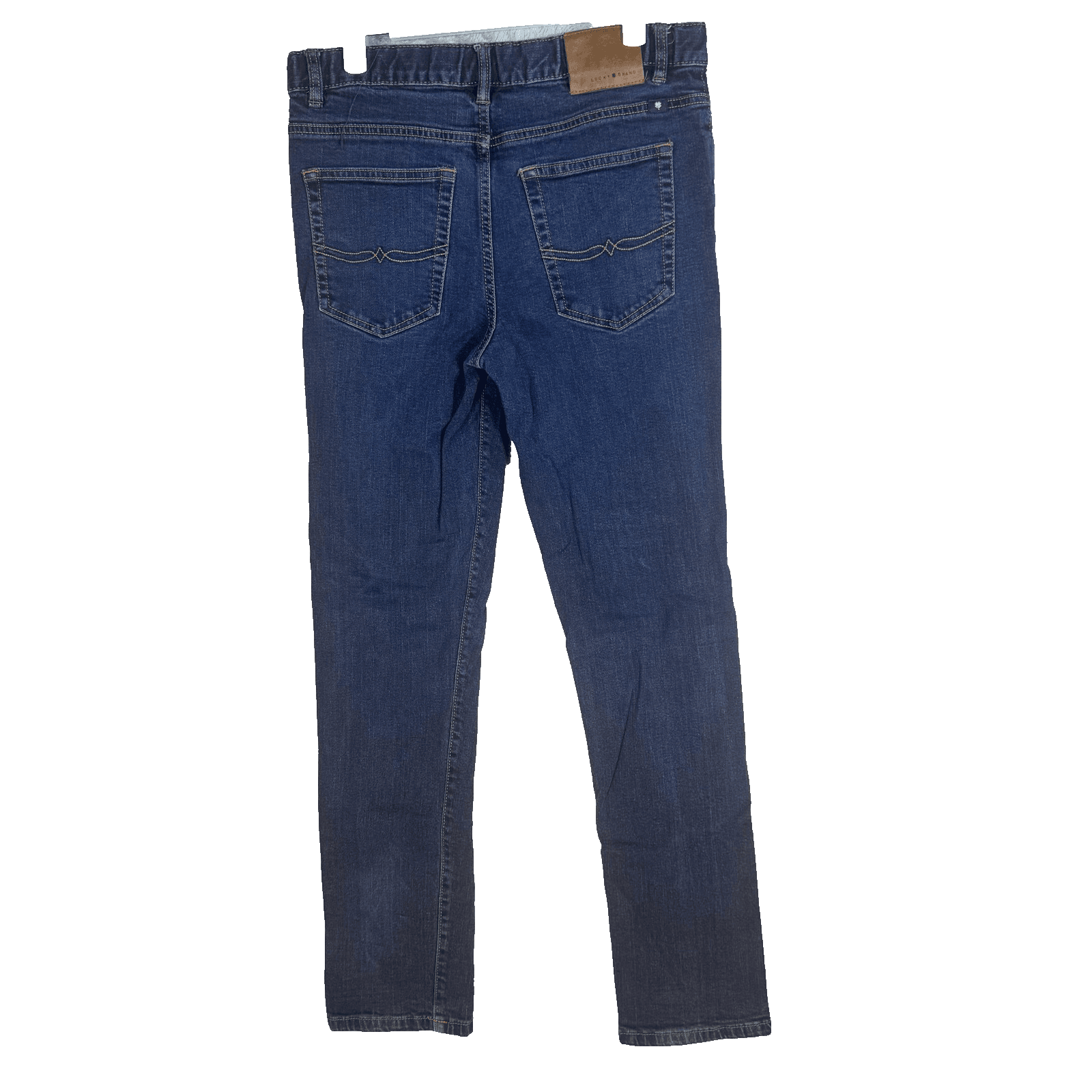 Lucky Brand Jeans Womens 20 Blue Authentic Skinny Stretch Denim Whiskered Plus - Thumbnail 2