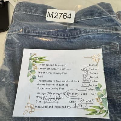 Dickies Jeans Mens 38x34 Blue Relaxed Fit Workwear 100% Cotton 13293SNB - Thumbnail 6