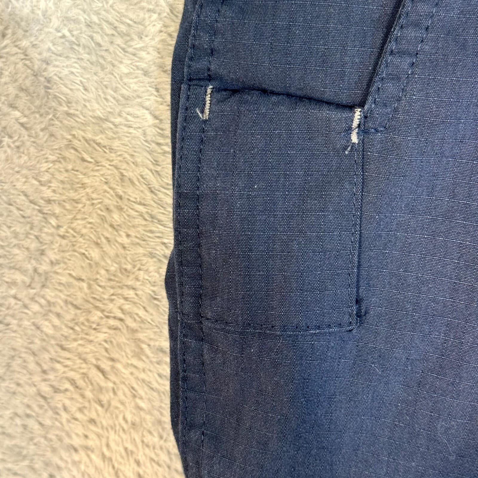 Carhartt Mens Workwear Pants 34 X 29 Navy Mid-Rise Relaxed Fit Straight M2036 - Thumbnail 9