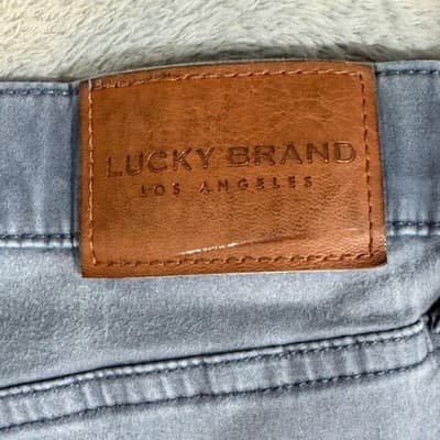 Lucky Brand Jeans Mens 36x31 Light Blue 121 Slim Straight Stretch Denim Casual - Thumbnail 3