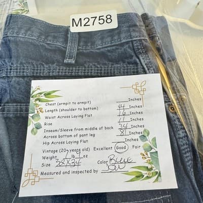 Dickies Jeans Mens 32x34 Blue Carpenter Hammer Loop Workwear Utility Denim - Thumbnail 8