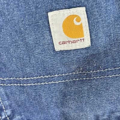 Vintage Carhartt Jeans Mens 33x30 Blue Denim Dungaree Fit Carpenter Workwear - Thumbnail 3
