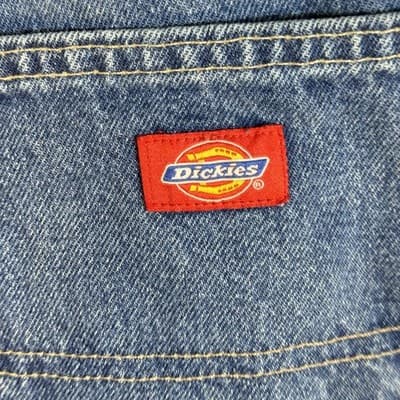 Dickies Jeans Mens 38x34 Blue Relaxed Fit Workwear 100% Cotton 13293SNB - Thumbnail 3