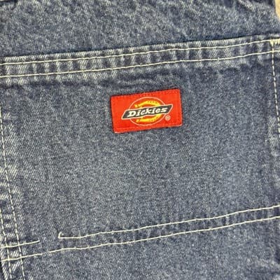 Dickies Jeans Mens 32x34 Blue Carpenter Hammer Loop Workwear Utility Denim - Thumbnail 5