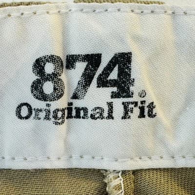 Dickies Pants Mens 44x30 Beige 874 Original Fit Khaki Workwear Chino Classic - Thumbnail 4