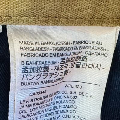 Levi's Pants Mens 38x34 Brown Carpenter Workwear Canvas Straight Leg Lot 505 - Thumbnail 4