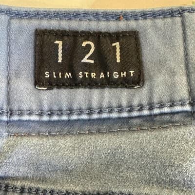 Lucky Brand Jeans Mens 36x31 Light Blue 121 Slim Straight Stretch Denim Casual - Thumbnail 4