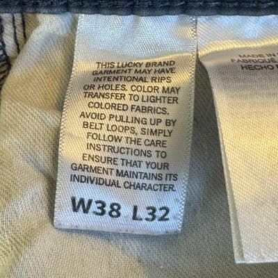 Lucky Brand Jeans Mens 36x31 Light Blue 121 Slim Straight Stretch Denim Casual - Thumbnail 8