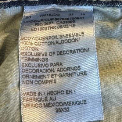 Dickies Jeans Mens 38x32 Blue Carpenter Workwear Hammer Loop Utility Denim Work - Thumbnail 4