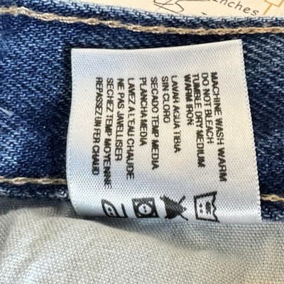 Dickies Jeans Mens 38x34 Blue Relaxed Fit Workwear 100% Cotton 13293SNB - Thumbnail 5