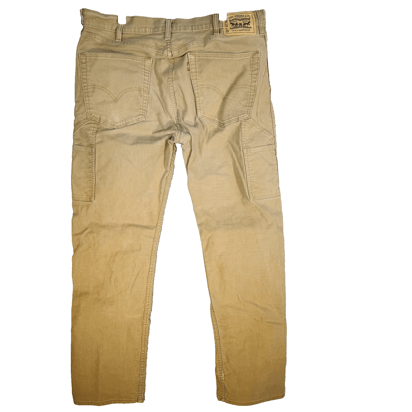 Levi's Pants Mens 38x34 Brown Carpenter Workwear Canvas Straight Leg Lot 505 - Thumbnail 2