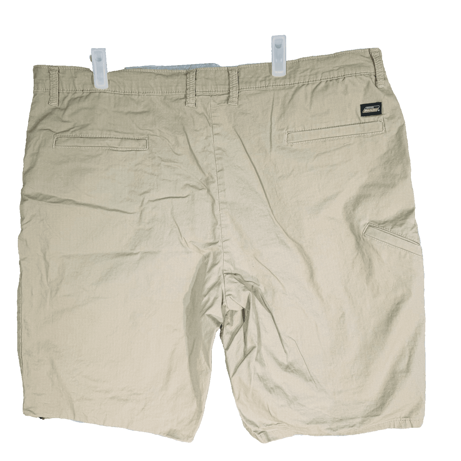 Dickies Shorts Mens 40 Beige Chino Flat Front Stretch Cotton Spandex 12 Inseam - Thumbnail 2