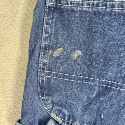 Dickies Jeans Mens 32x34 Blue Carpenter Hammer Loop Workwear Utility Denim - Thumbnail 4