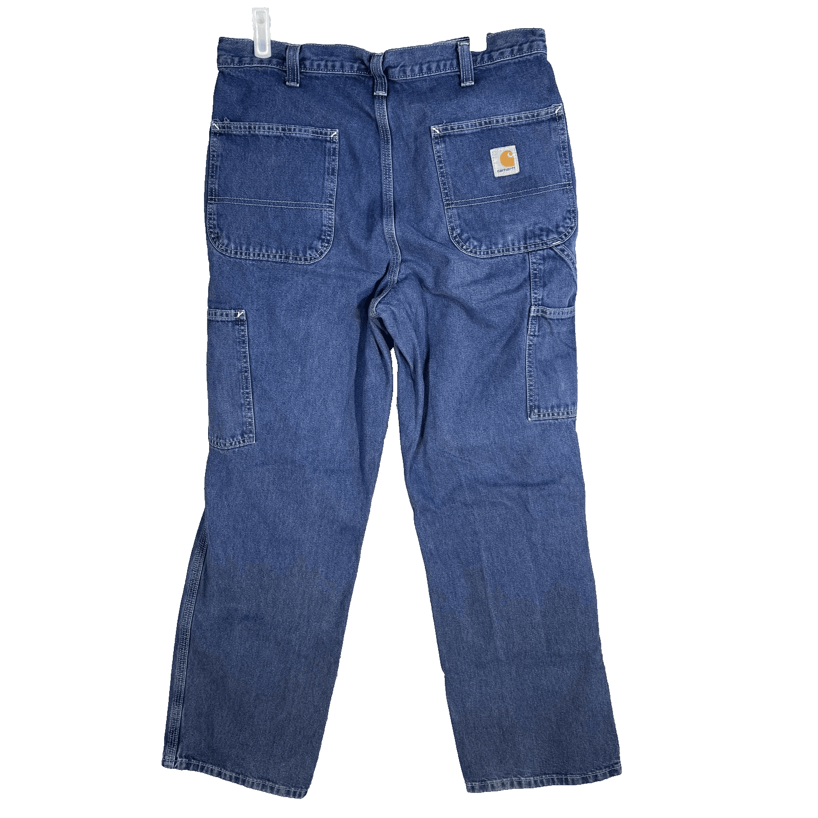 Vintage Carhartt Jeans Mens 33x30 Blue Denim Dungaree Fit Carpenter Workwear - Thumbnail 2