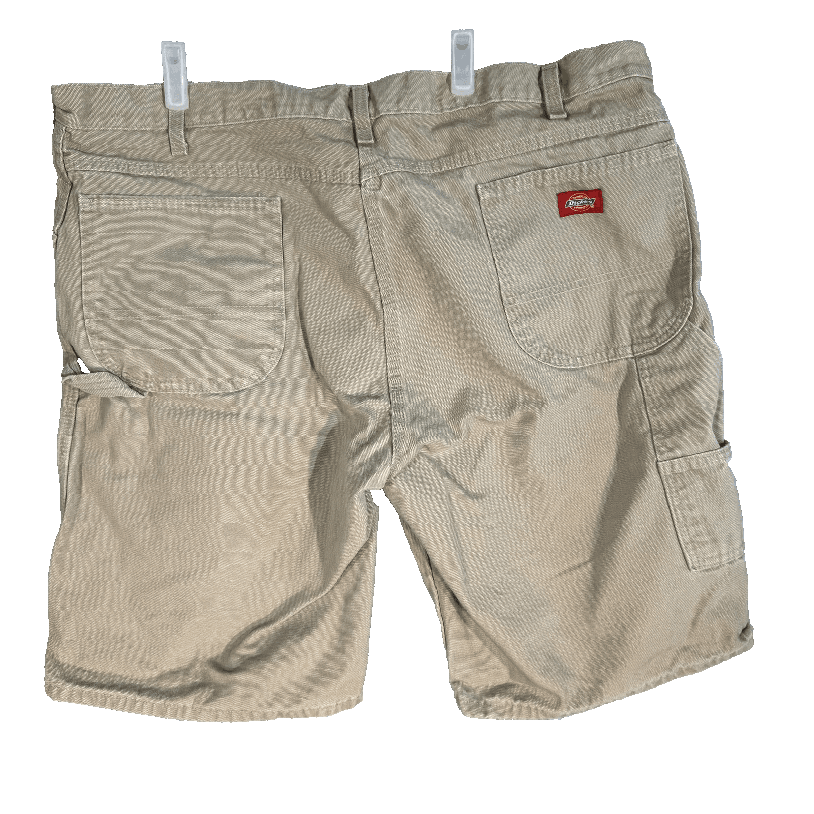 Dickies Shorts Mens 42 Khaki Carpenter Work Hammer Loop Canvas Utility Pockets - Thumbnail 2