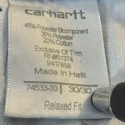 Carhartt Pants Mens 30x29 Gray Ripstop Utility Work Relaxed Fit Back Pockets - Thumbnail 7