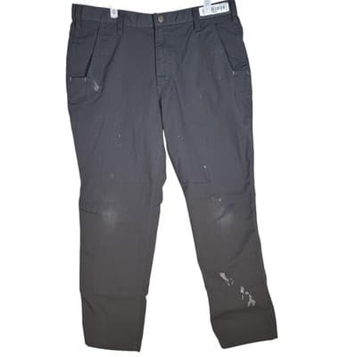 Carhartt Pants Mens 36x30 Gray Ripstop Relaxed Fit Work Zip Pocket Distressed - Image 1