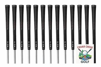 P2I Golf Club Grips Set Of 13 Black Rubber Replacement Standard Size Comfort - Image 1