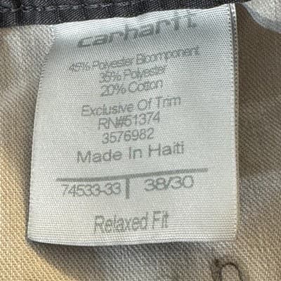 Carhartt Pants Mens 40x30 Gray Ripstop Relaxed Fit Work Utility Tool Pockets - Thumbnail 6