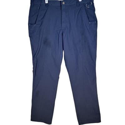 Carhartt Pants Mens 39x31 Navy Blue Ripstop Utility Relaxed Fit Zip Pocket Work - Image 1