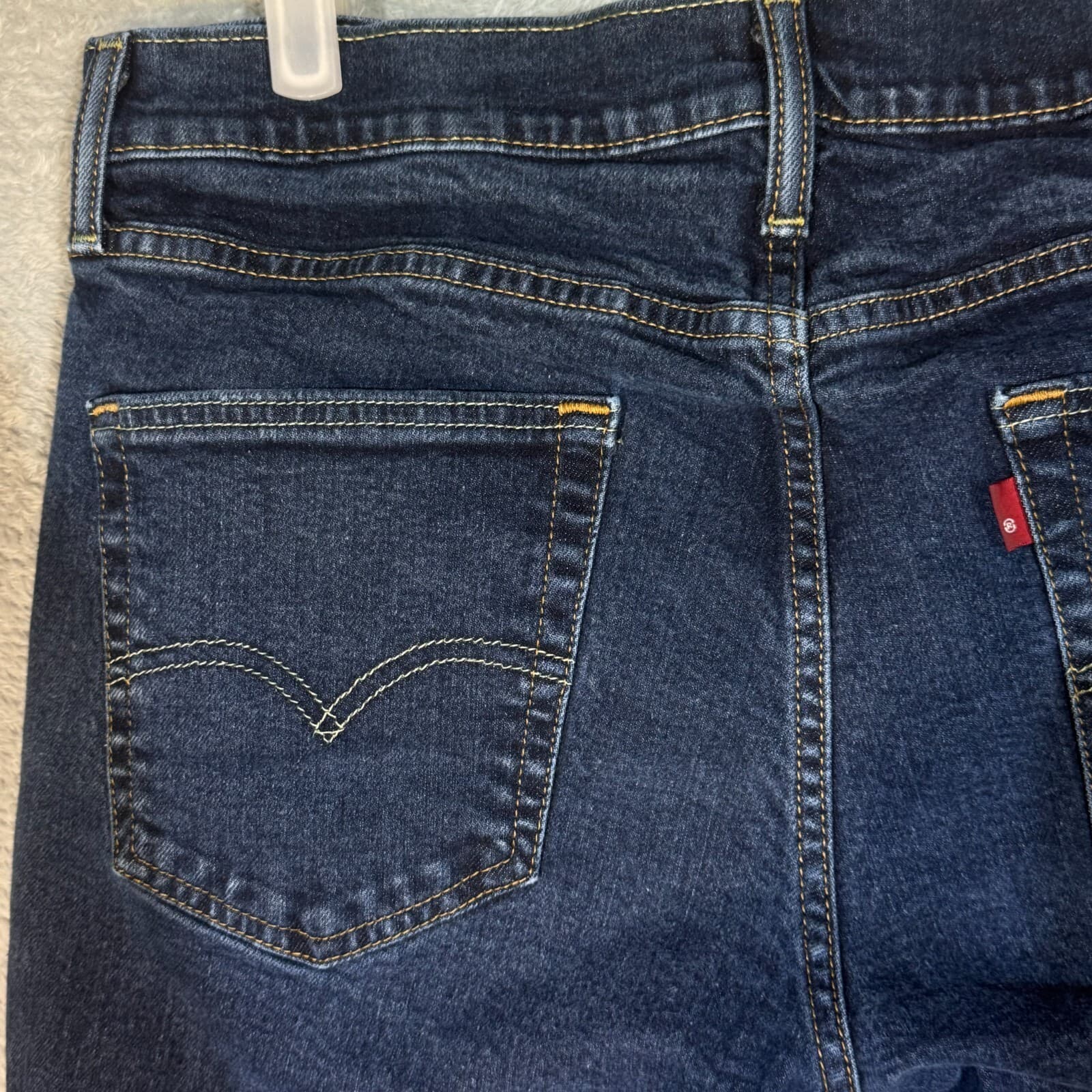 Levi's 514 Men's Jeans 34x34 Blue Denim Straight Fit Mid Rise - Thumbnail 6