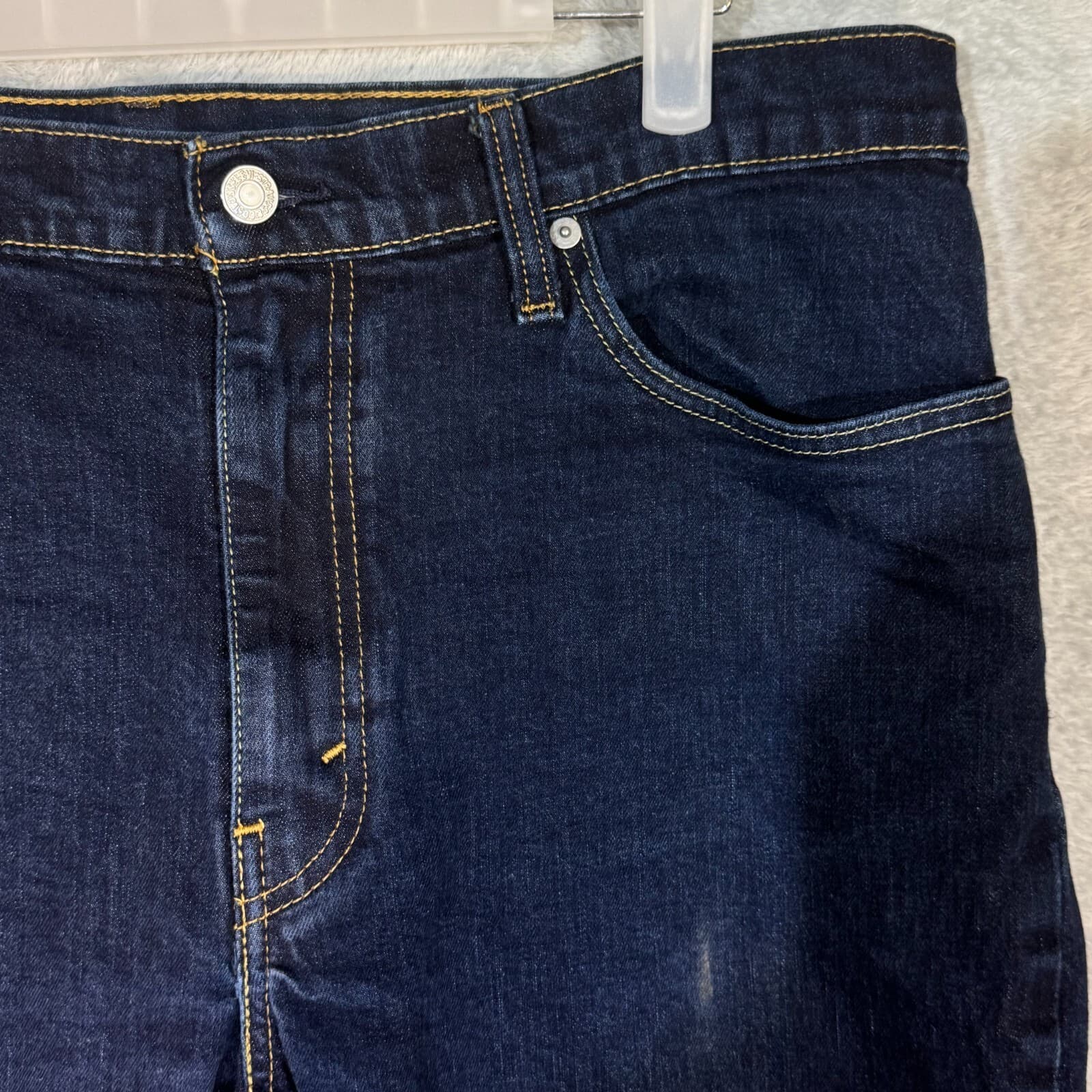 Levi's 514 Men's Jeans 38x32 Blue Denim Straight Fit Mid Rise 100% Cotton - Thumbnail 6