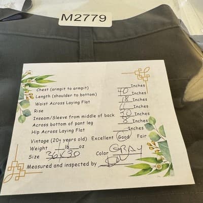 Carhartt Pants Mens 36x30 Gray Ripstop Relaxed Fit Work Zip Pocket Distressed - Thumbnail 12