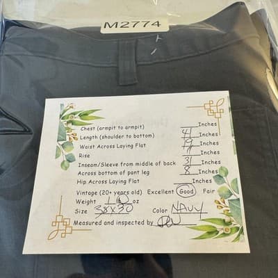 Carhartt Pants Mens 39x31 Navy Blue Ripstop Utility Relaxed Fit Zip Pocket Work - Thumbnail 11