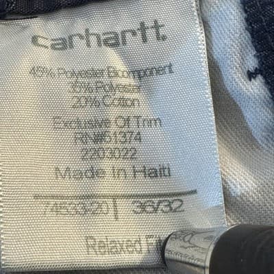 Carhartt Pants Mens 36x32 Navy Relaxed Fit Ripstop Workwear Zip Fly Utility - Thumbnail 8