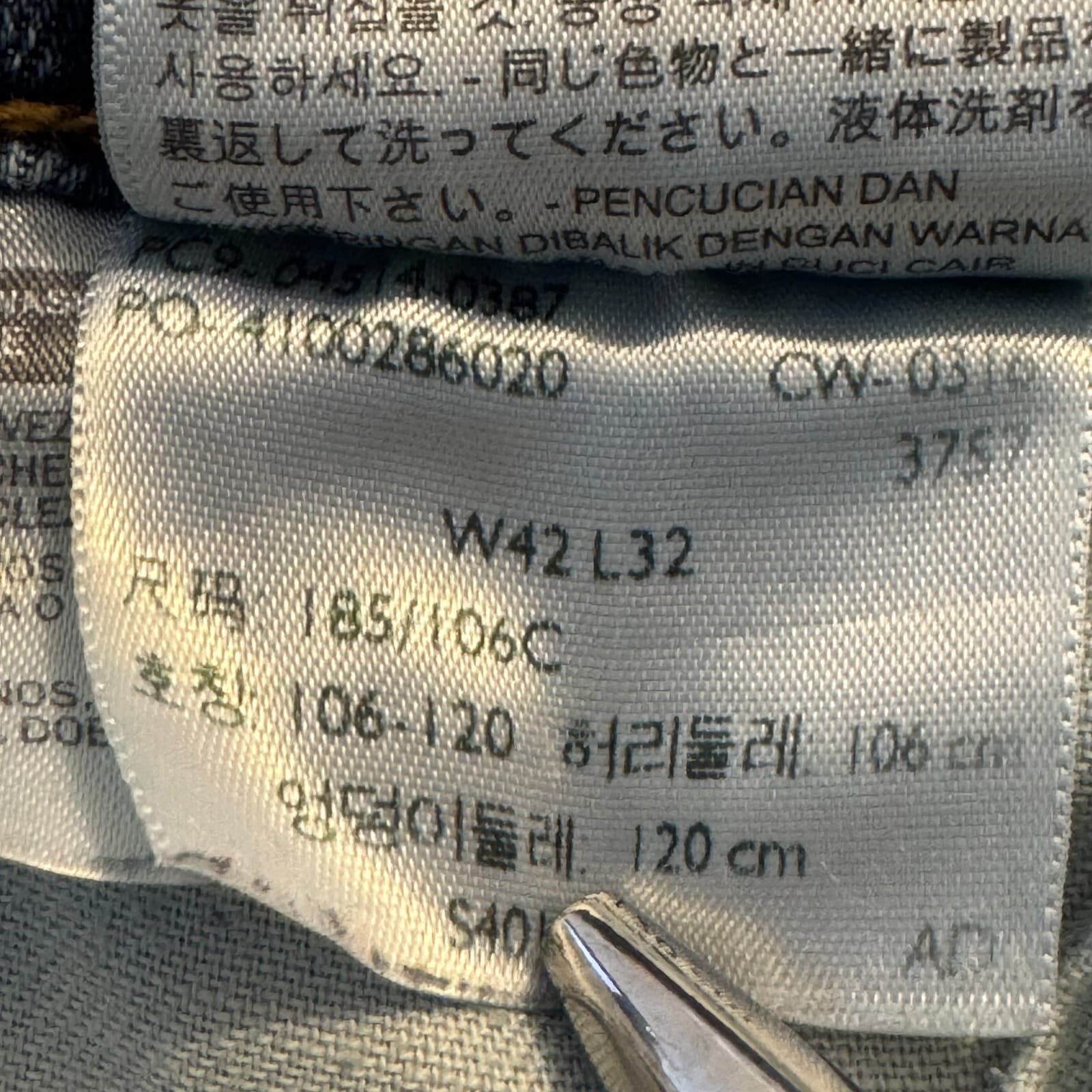 Levi's 514 Men's Jeans 42x32 Blue Denim Straight Fit Mid Rise - Thumbnail 16