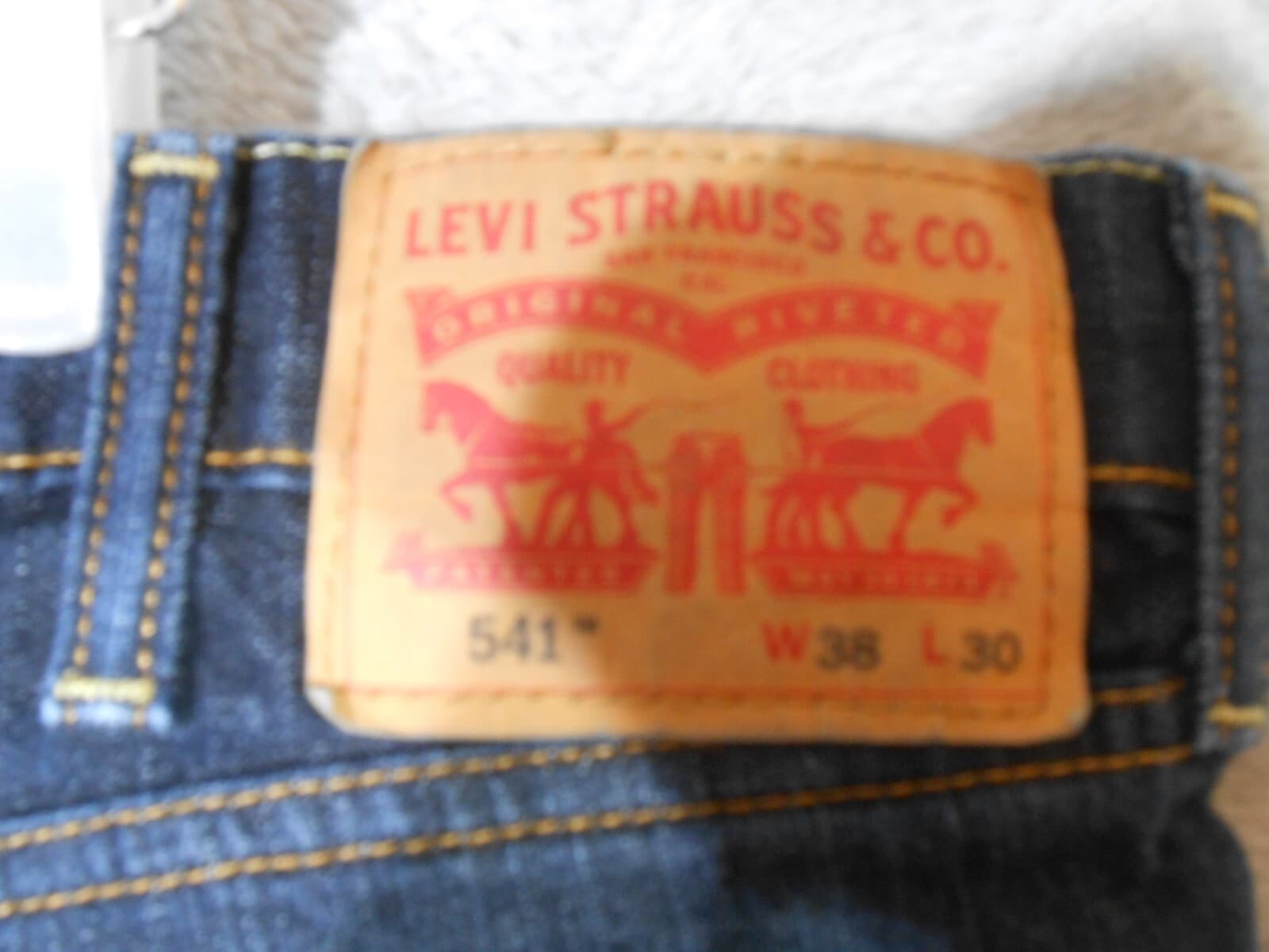 Levi's 541 Men's Jeans 38x30 Dark Wash Blue Denim Athletic Fit Stretch - Thumbnail 10