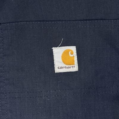 Carhartt Pants Mens 39x31 Navy Blue Ripstop Utility Relaxed Fit Zip Pocket Work - Thumbnail 7