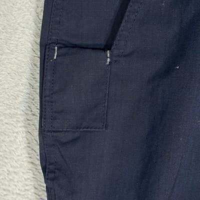 Carhartt Pants Mens 39x31 Navy Blue Ripstop Utility Relaxed Fit Zip Pocket Work - Thumbnail 4