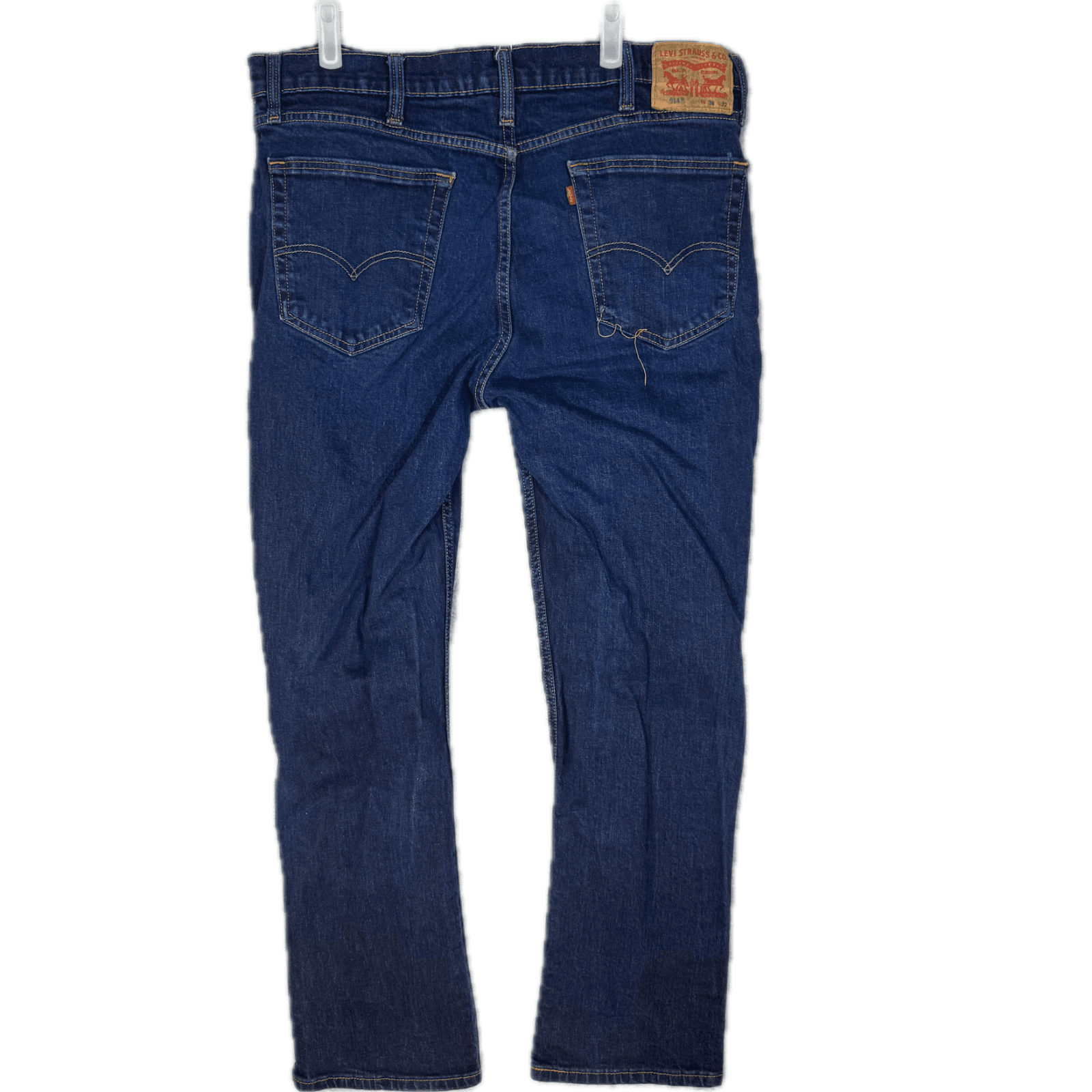 Levi's 514 Men's Jeans 38x32 Blue Denim Straight Fit Mid Rise 100% Cotton - Thumbnail 2