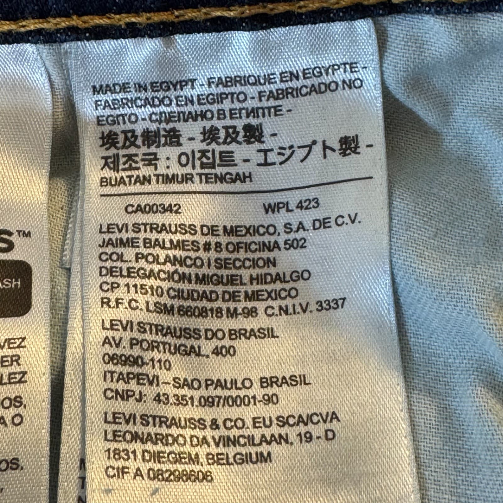 Levi's 514 Men's Jeans 38x32 Blue Denim Straight Fit Mid Rise 100% Cotton - Thumbnail 14