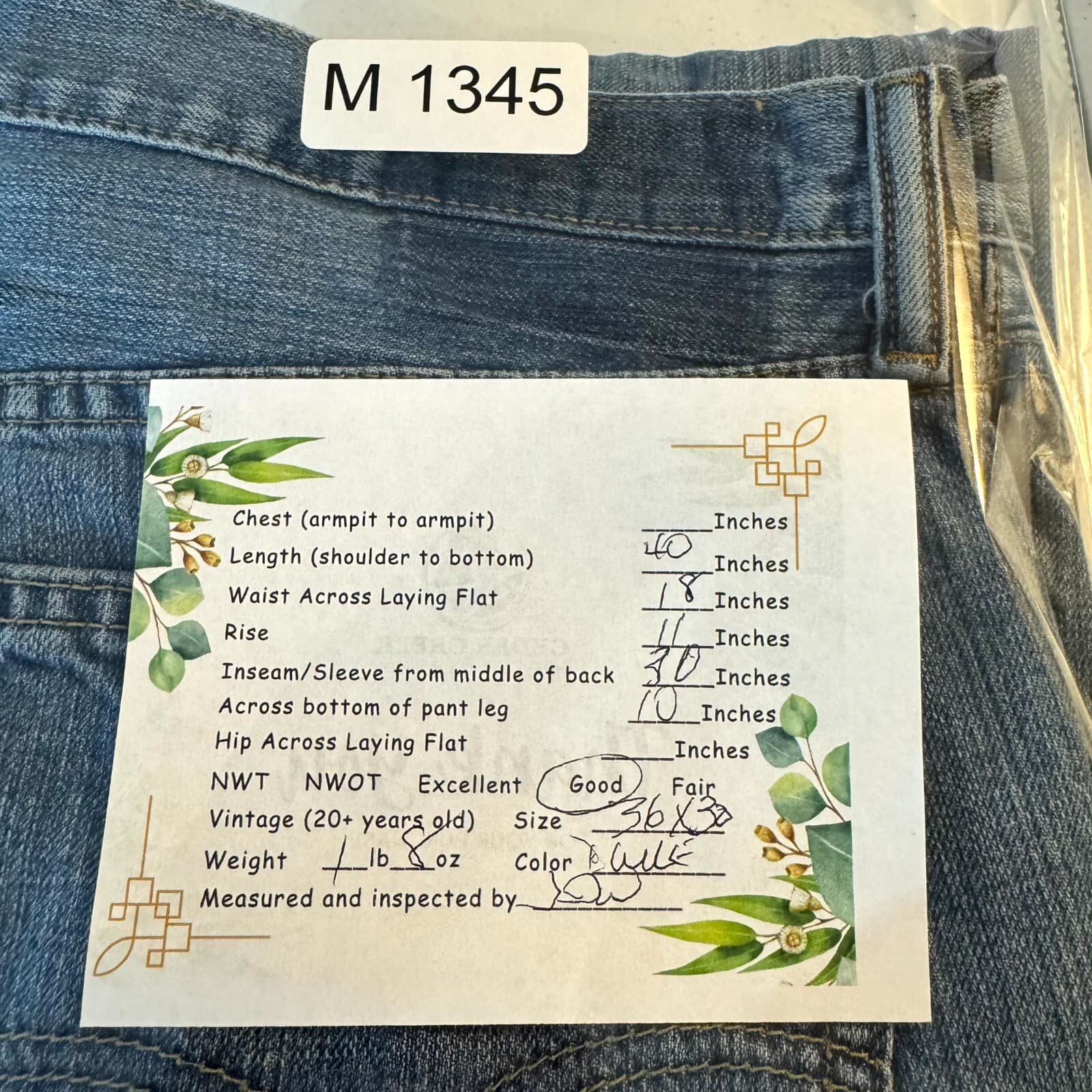 Levi's 527 Men's Jeans 36x30 Blue Denim Bootcut Mid Rise 100% Cotton - Thumbnail 16