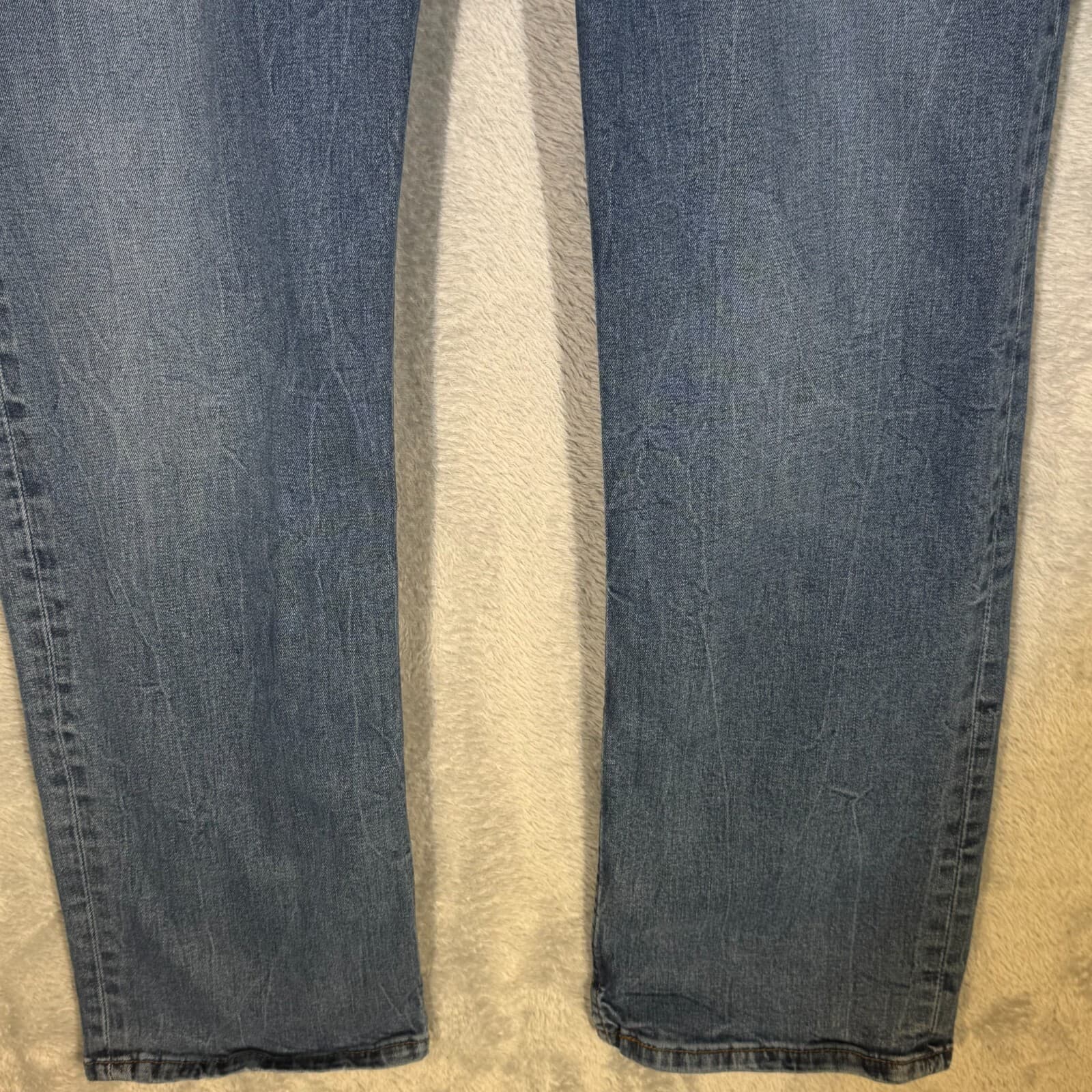 Levi's 514 Men's Jeans 42x32 Blue Denim Straight Fit Mid Rise - Thumbnail 6